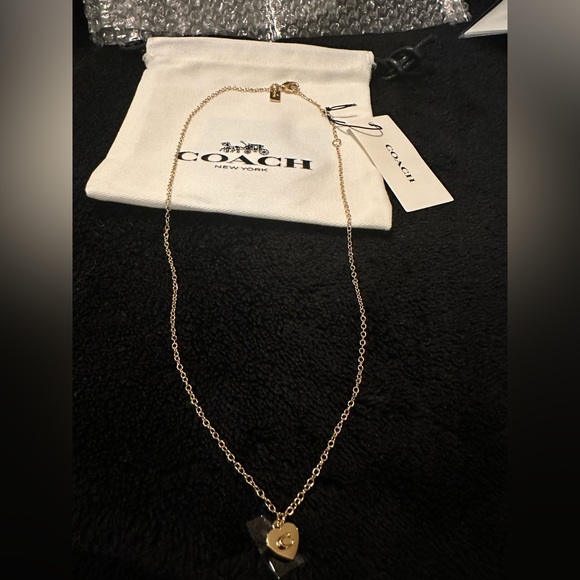 Coach Jewelry - Coach Gold Heart Pendant Necklace – NWT